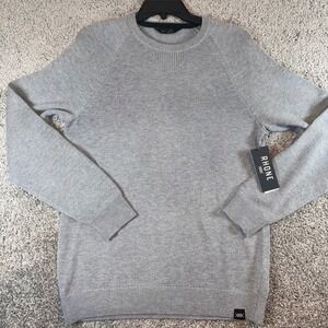 RHONE Dubliner Crewneck Sweater Mens Small Gray Heather Pullover Raglan NEW